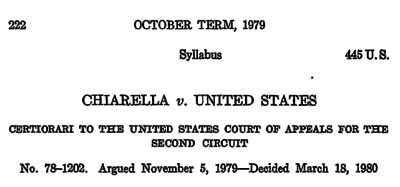 Chiarella insider trading case (US Supreme Court)