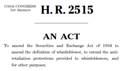 whistleblowing policy - US House of Representatives