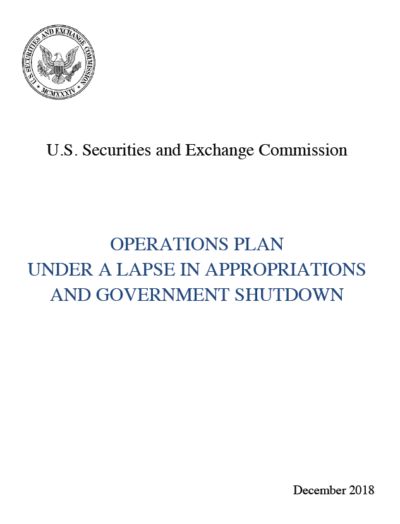 SEC Operations Plan Cover